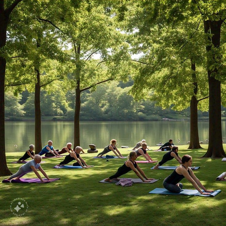 Participants engaged in an outdoor bodyweight fitness session at a Stockholm park